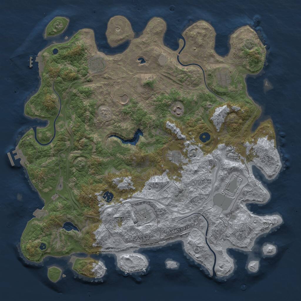 Rust Map: Procedural Map, Size: 4388, Seed: 481981, 15 Monuments