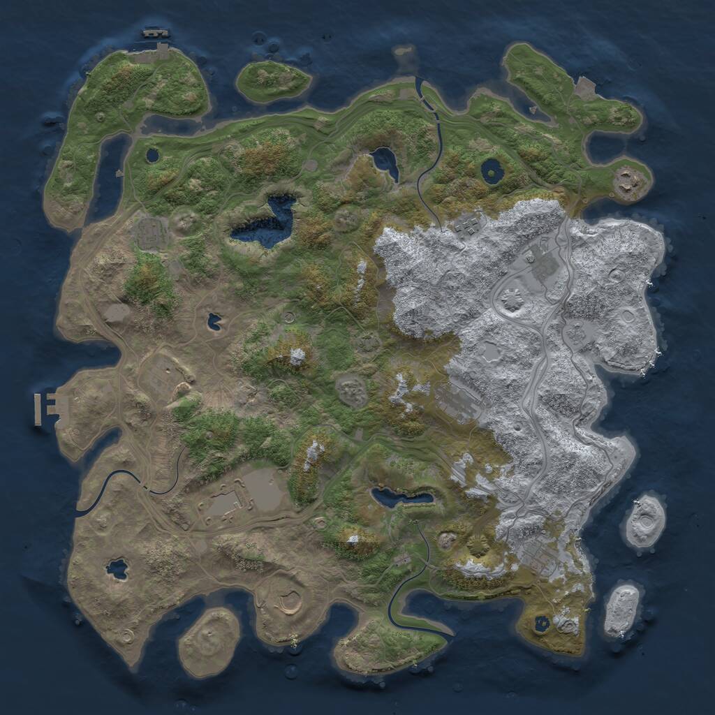 Rust Map: Procedural Map, Size: 4500, Seed: 1668985957, 15 Monuments