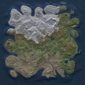 Thumbnail Rust Map: Procedural Map, Size: 3850, Seed: 1117115457, 17 Monuments