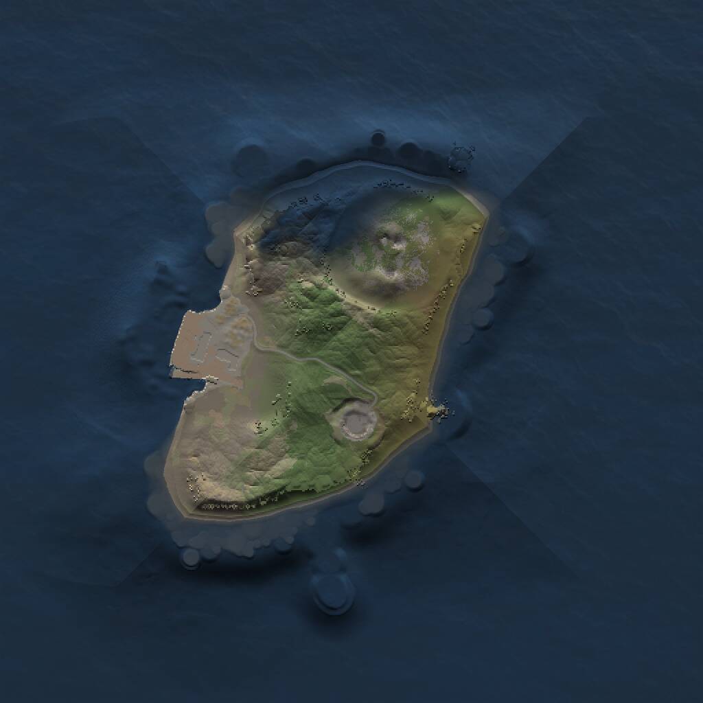 Rust Map: Procedural Map, Size: 1200, Seed: 1207745066, 1 Monuments