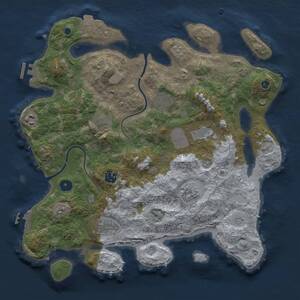 Thumbnail Rust Map: Procedural Map, Size: 3750, Seed: 481981, 16 Monuments