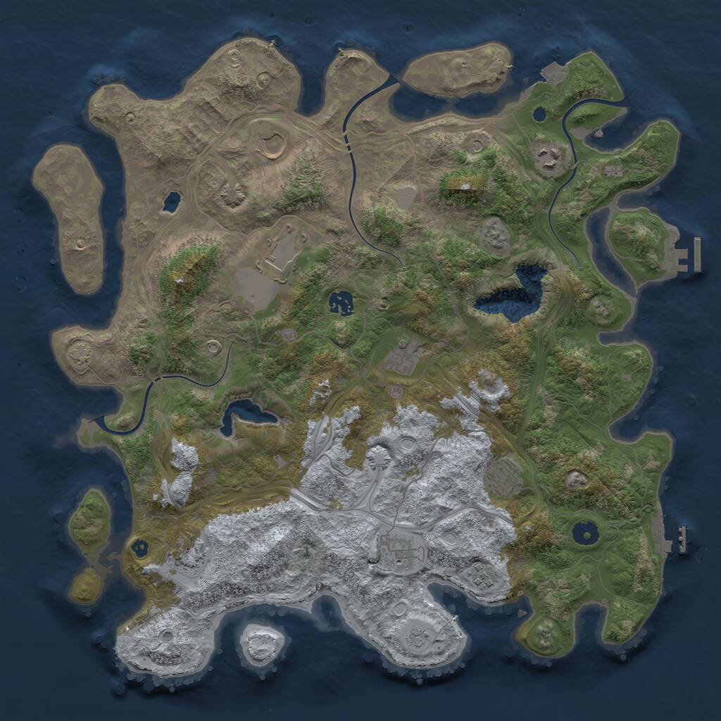 Rust Map: Procedural Map, Size: 4250, Seed: 1902879063, 15 Monuments