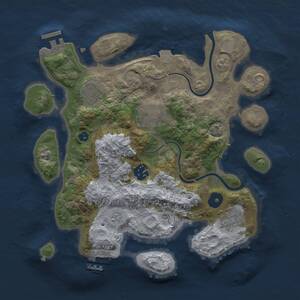 Thumbnail Rust Map: Procedural Map, Size: 3000, Seed: 720, 10 Monuments