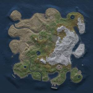 Thumbnail Rust Map: Procedural Map, Size: 3250, Seed: 1591450671, 12 Monuments