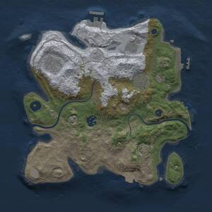 Thumbnail Rust Map: Procedural Map, Size: 3000, Seed: 54249, 10 Monuments