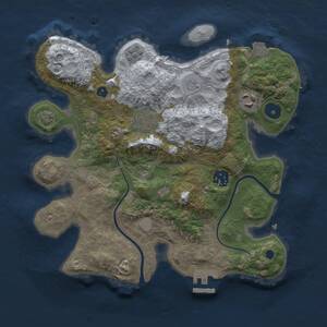 Thumbnail Rust Map: Procedural Map, Size: 3000, Seed: 714064192, 9 Monuments