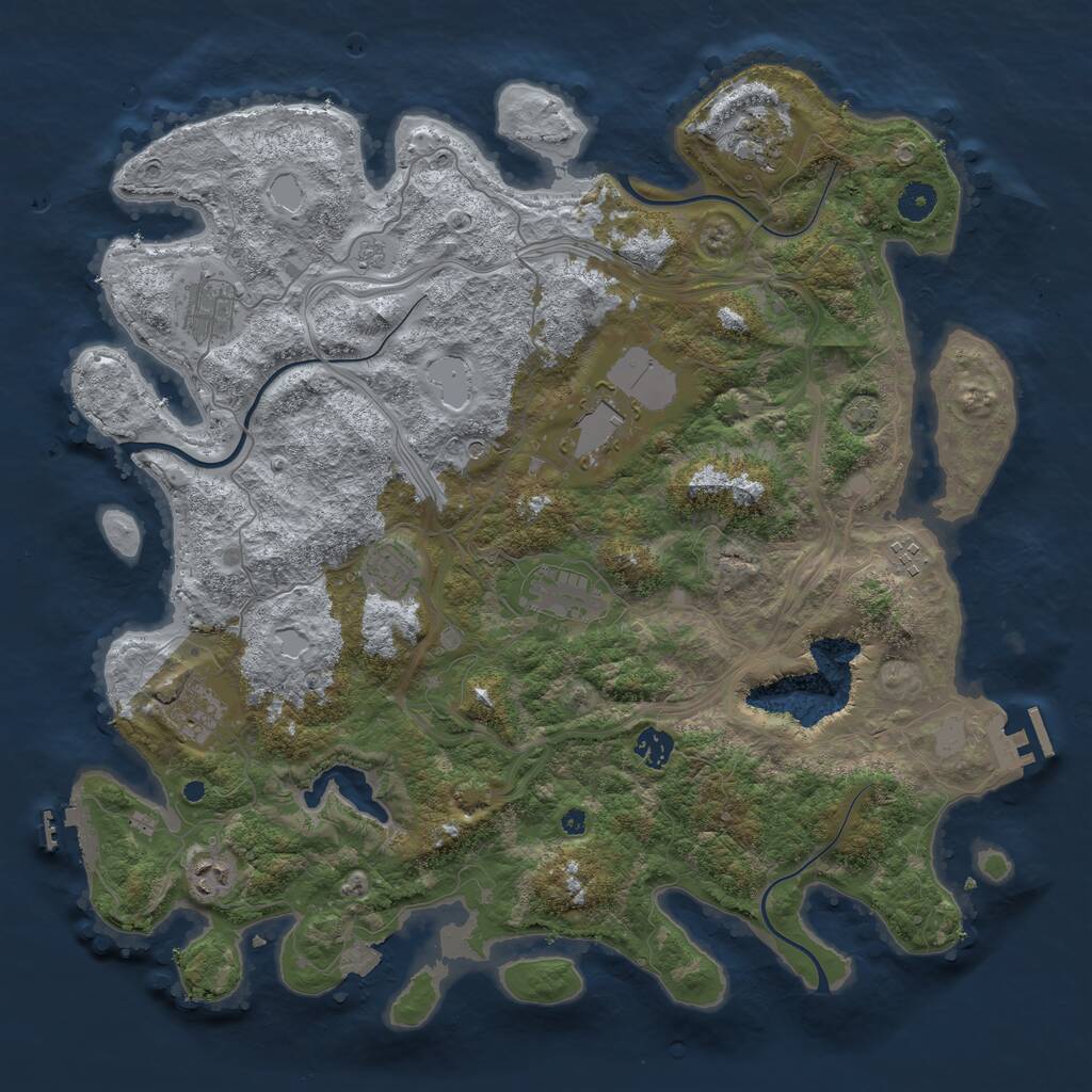 Rust Map: Procedural Map, Size: 4250, Seed: 20893, 15 Monuments