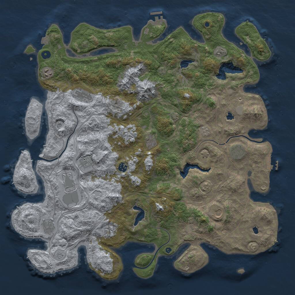 Rust Map: Procedural Map, Size: 5000, Seed: 1171951179, 17 Monuments