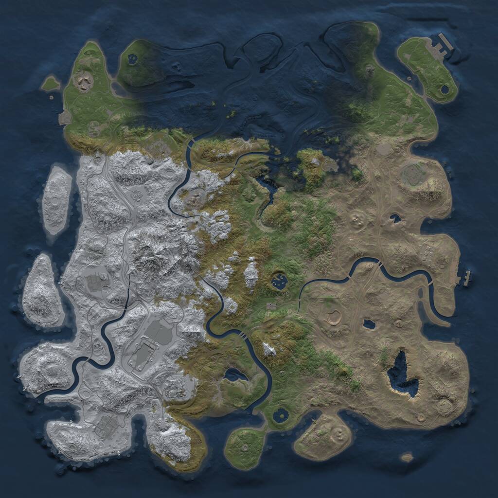 Rust Map: Procedural Map, Size: 5000, Seed: 1171951179, 17 Monuments