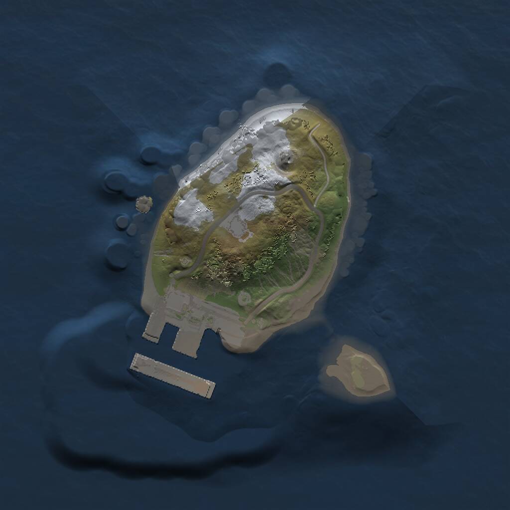 Rust Map: Procedural Map, Size: 1200, Seed: 1240443850, 2 Monuments