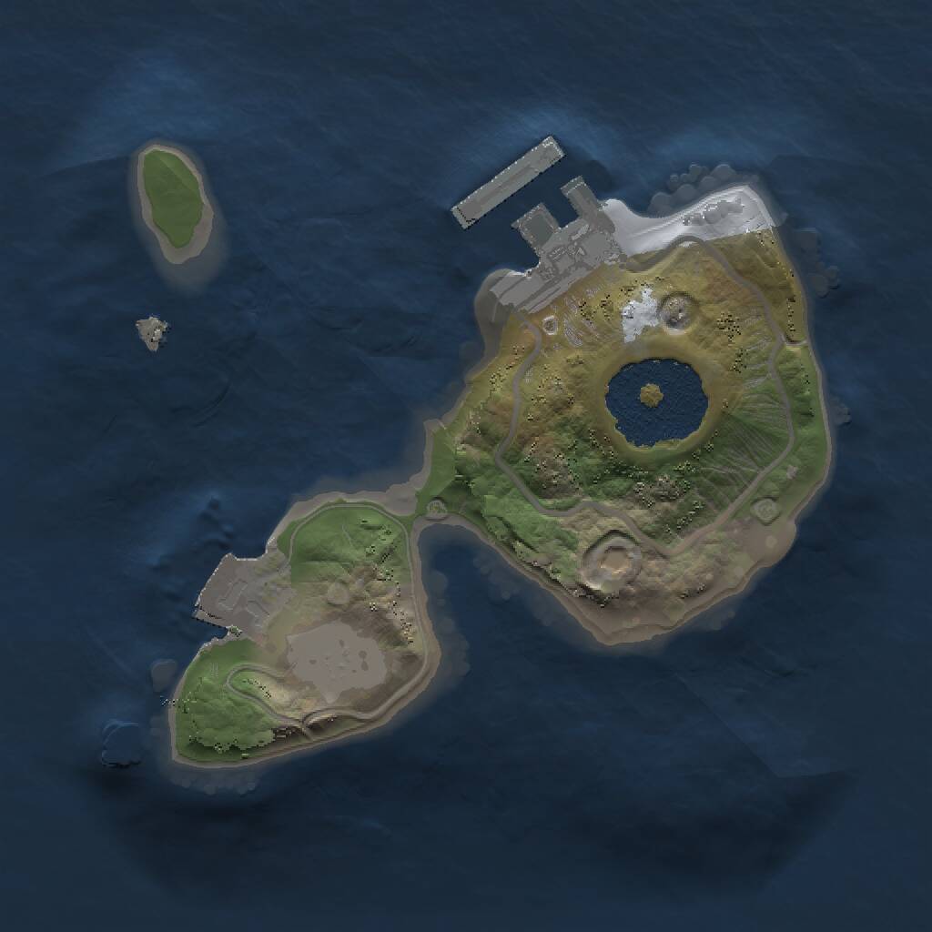 Rust Map: Procedural Map, Size: 1500, Seed: 32100771, 2 Monuments