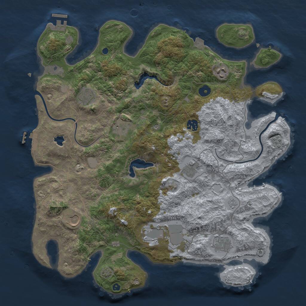 Rust Map: Procedural Map, Size: 4000, Seed: 49313862, 15 Monuments