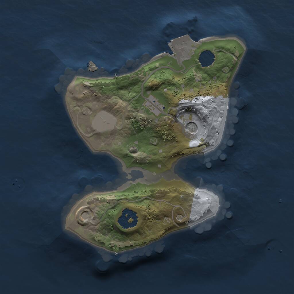 Rust Map: Procedural Map, Size: 1500, Seed: 259282039, 2 Monuments