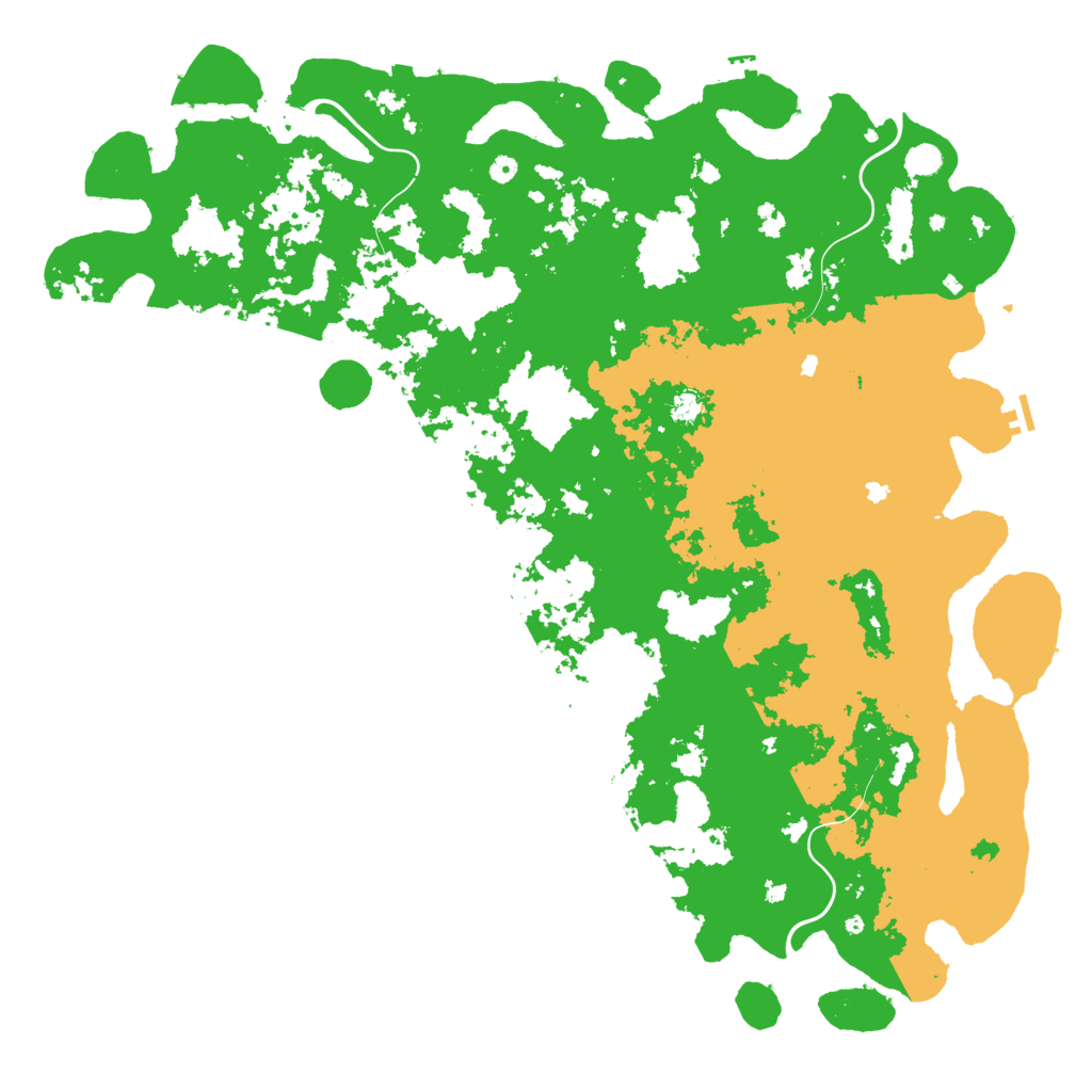 Biome Rust Map: Procedural Map, Size: 6000, Seed: 1291402976