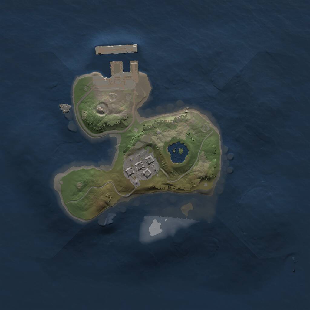 Rust Map: Procedural Map, Size: 1500, Seed: 1609654364, 3 Monuments