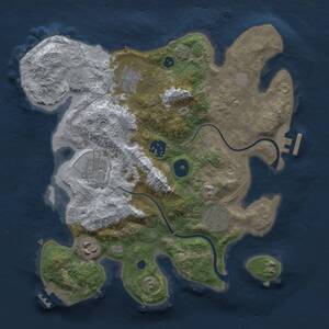 Thumbnail Rust Map: Procedural Map, Size: 3000, Seed: 37977, 11 Monuments