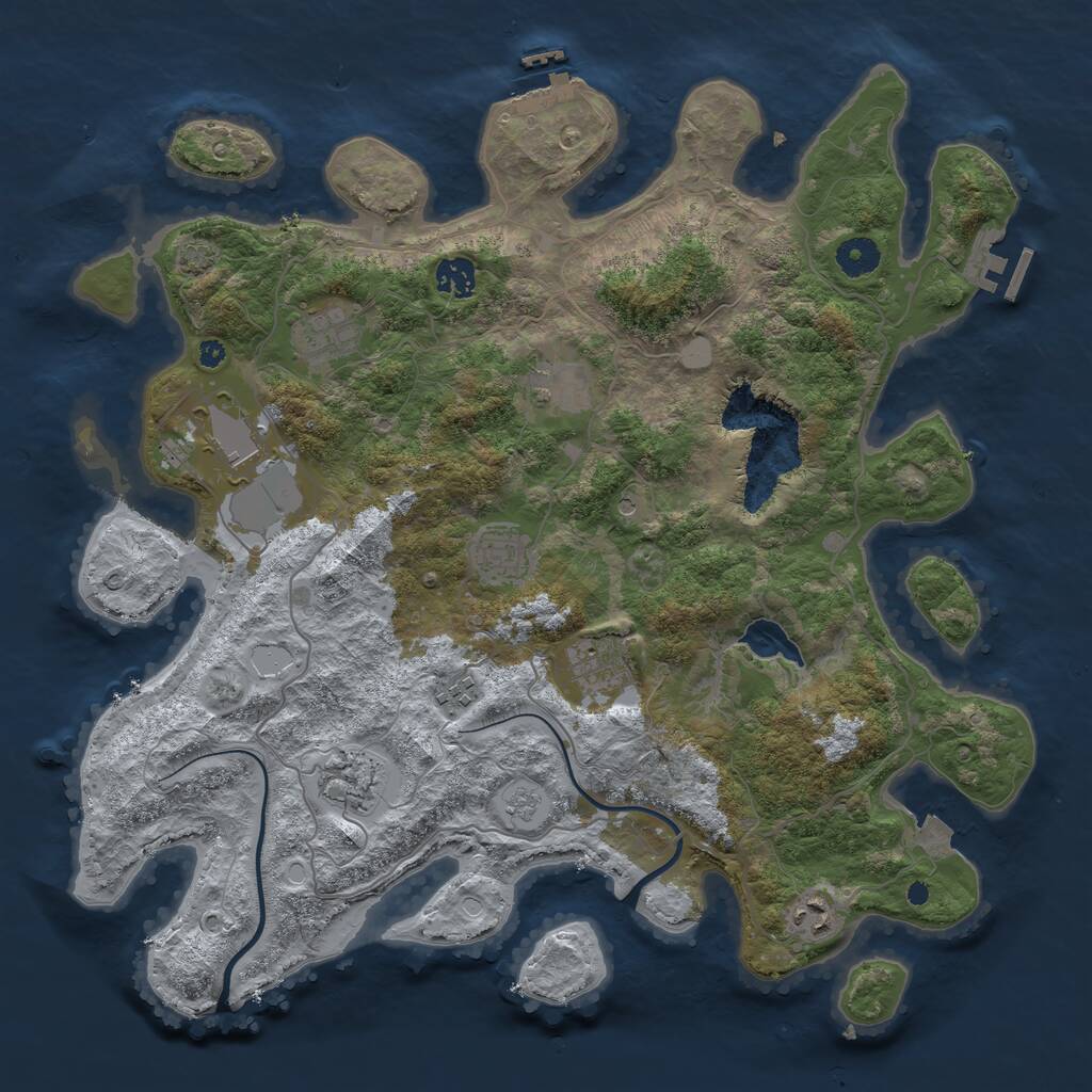 Rust Map: Procedural Map, Size: 4000, Seed: 171471856, 15 Monuments