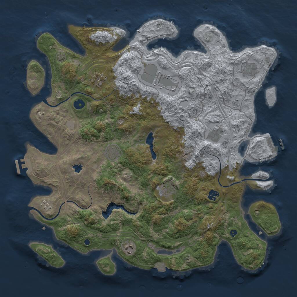 Rust Map: Procedural Map, Size: 4250, Seed: 44544, 15 Monuments