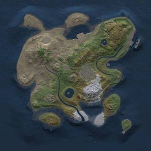 Thumbnail Rust Map: Procedural Map, Size: 2400, Seed: 756533960, 4 Monuments