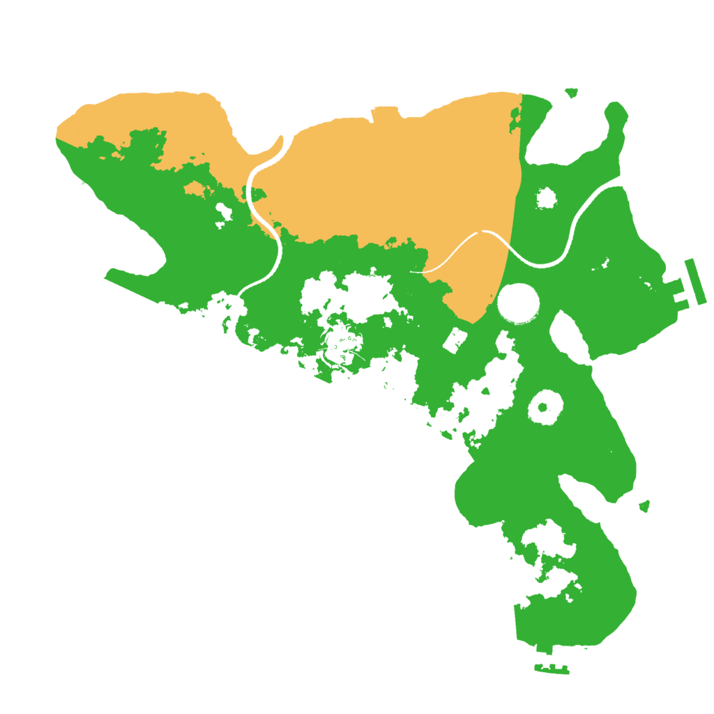 Biome Rust Map: Procedural Map, Size: 3100, Seed: 33