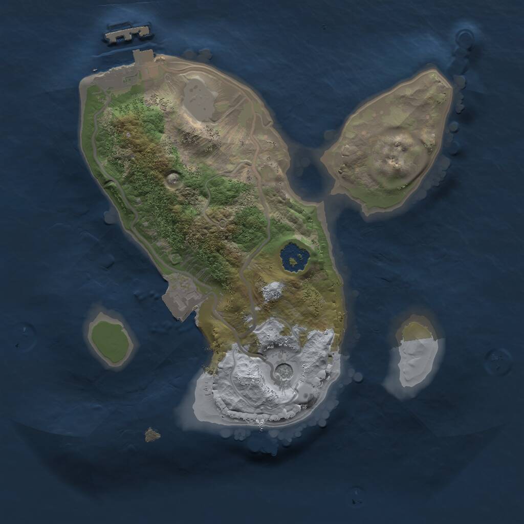 Rust Map: Procedural Map, Size: 1850, Seed: 50000, 3 Monuments