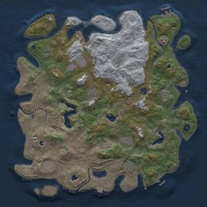 Thumbnail Rust Map: Procedural Map, Size: 4500, Seed: 390943203, 16 Monuments