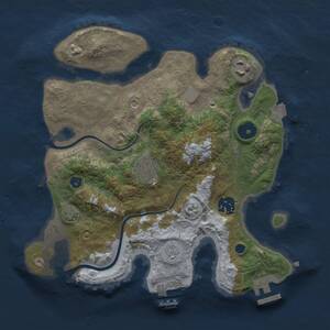 Thumbnail Rust Map: Procedural Map, Size: 2800, Seed: 1548415, 9 Monuments