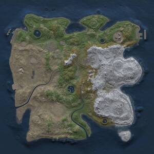 Thumbnail Rust Map: Procedural Map, Size: 3250, Seed: 294714536, 11 Monuments