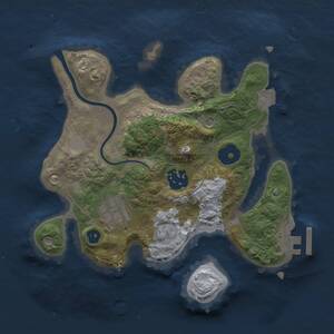 Thumbnail Rust Map: Procedural Map, Size: 2400, Seed: 887764, 5 Monuments