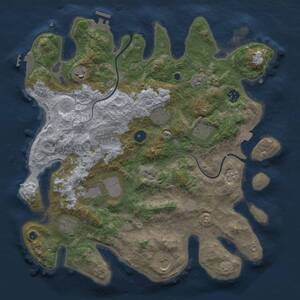 Thumbnail Rust Map: Procedural Map, Size: 3850, Seed: 1644882337, 15 Monuments