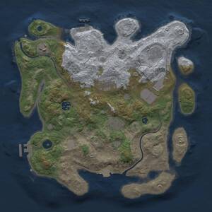 Thumbnail Rust Map: Procedural Map, Size: 3500, Seed: 292022935, 13 Monuments