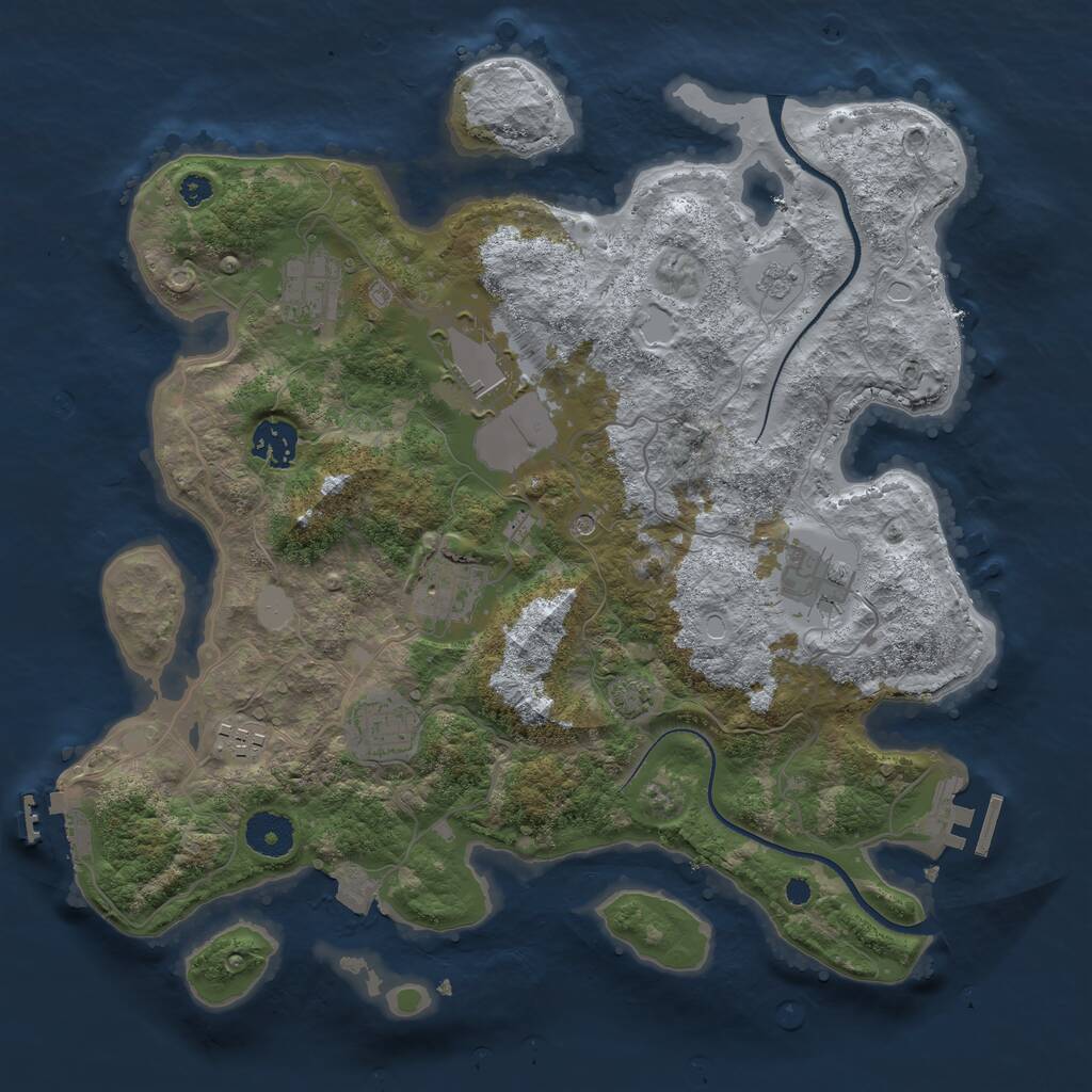 Rust Map: Procedural Map, Size: 3500, Seed: 20241111, 13 Monuments