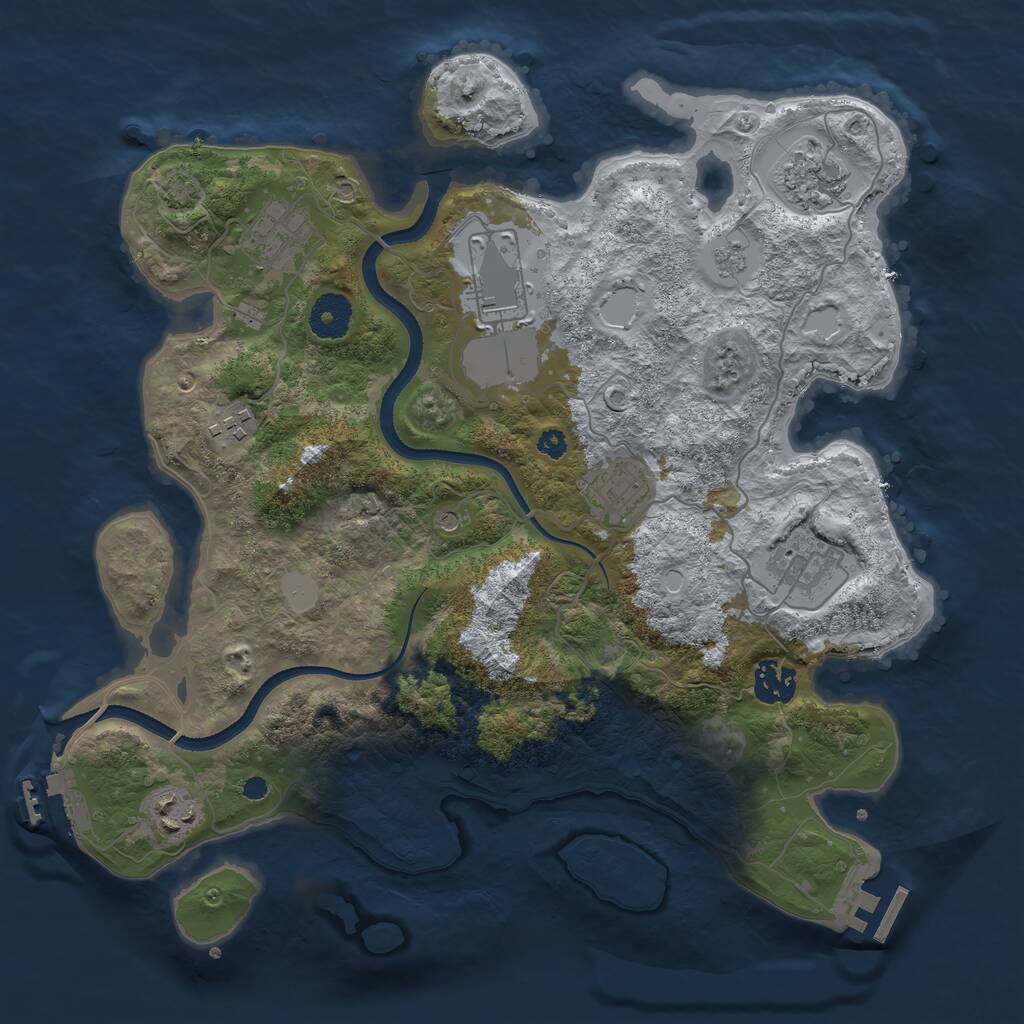 Rust Map: Procedural Map, Size: 3500, Seed: 20241111, 14 Monuments