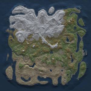 Thumbnail Rust Map: Procedural Map, Size: 4500, Seed: 101010, 16 Monuments