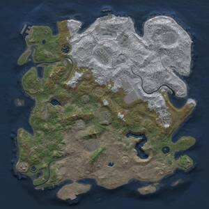 Thumbnail Rust Map: Procedural Map, Size: 4050, Seed: 1899790991, 15 Monuments