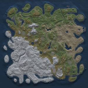 Thumbnail Rust Map: Procedural Map, Size: 5000, Seed: 1956624013, 15 Monuments