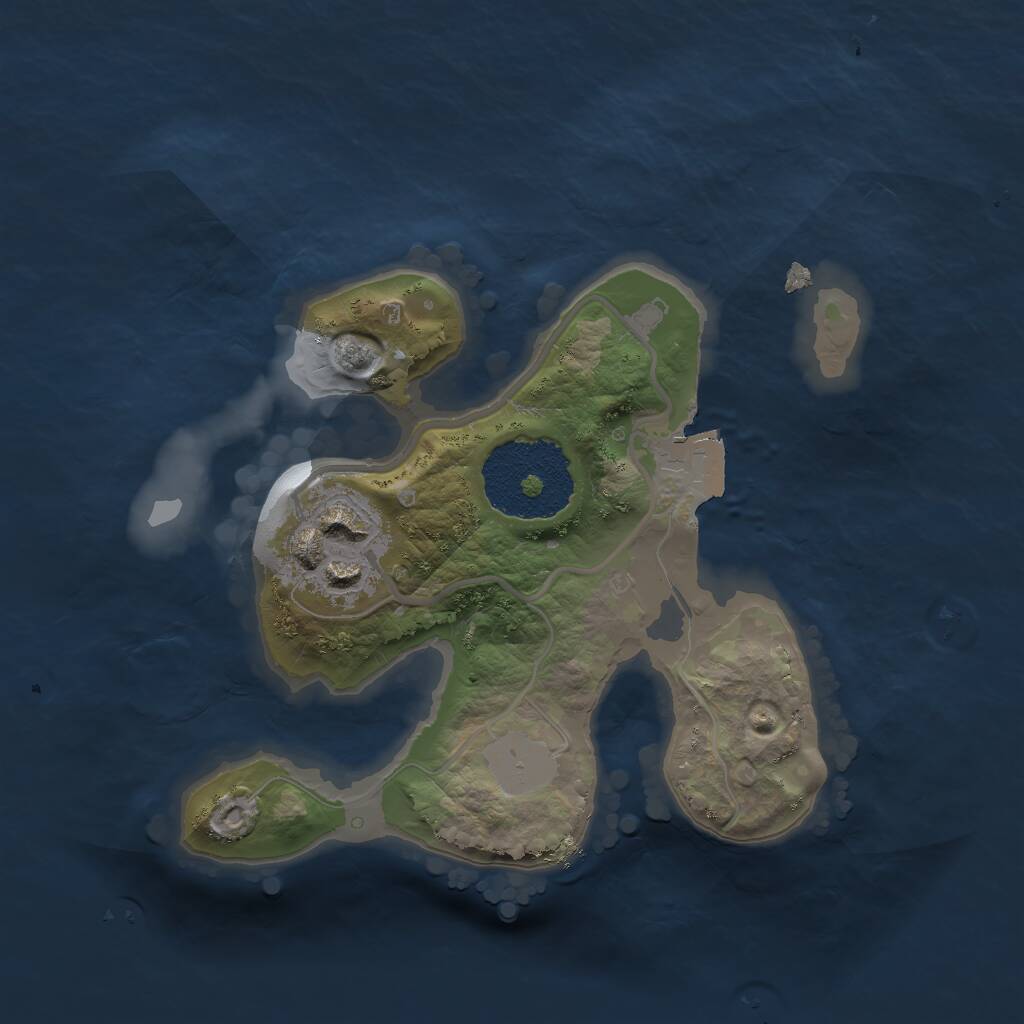 Rust Map: Procedural Map, Size: 1800, Seed: 1518784133, 2 Monuments