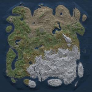 Thumbnail Rust Map: Procedural Map, Size: 4500, Seed: 1165276, 14 Monuments