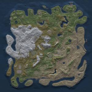 Thumbnail Rust Map: Procedural Map, Size: 5001, Seed: 1419273623, 17 Monuments