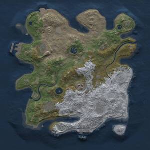 Thumbnail Rust Map: Procedural Map, Size: 3250, Seed: 1457857110, 12 Monuments