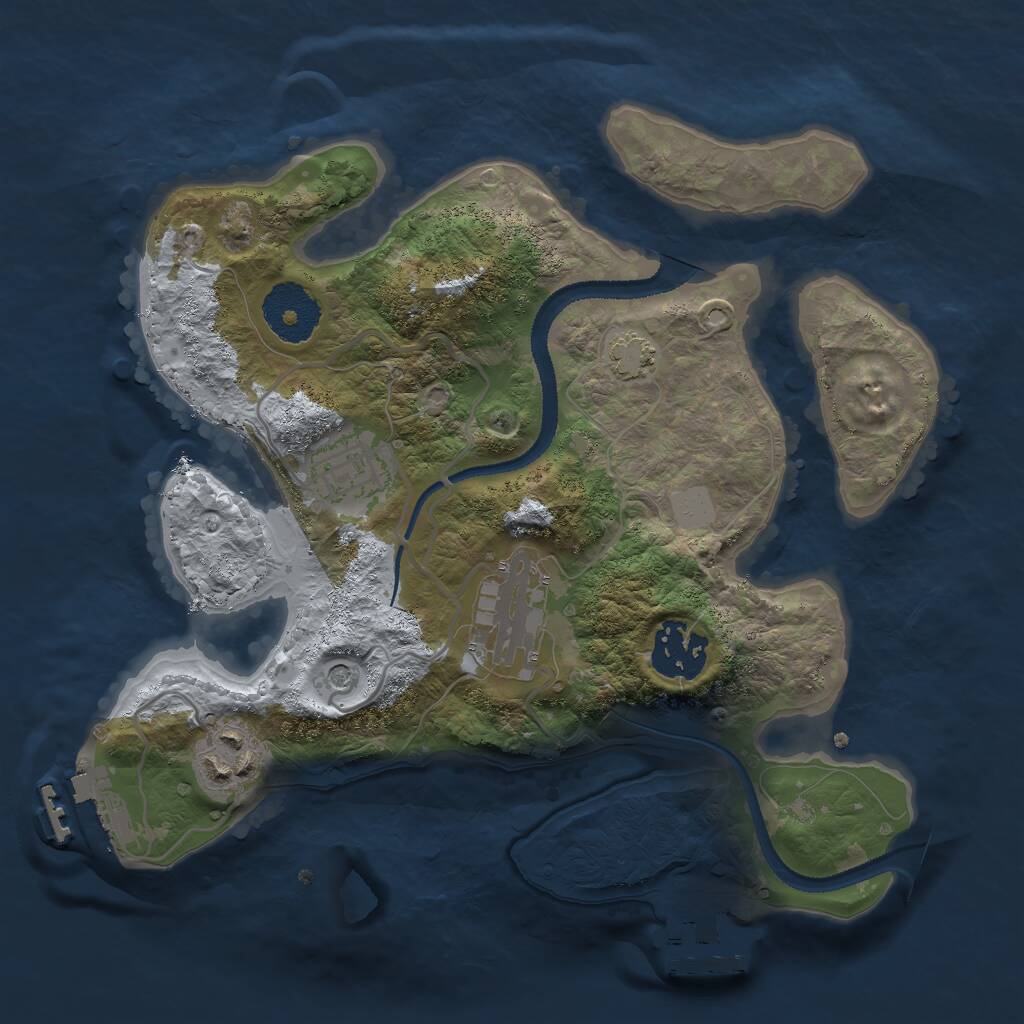 Rust Map: Procedural Map, Size: 2700, Seed: 1712865971, 9 Monuments