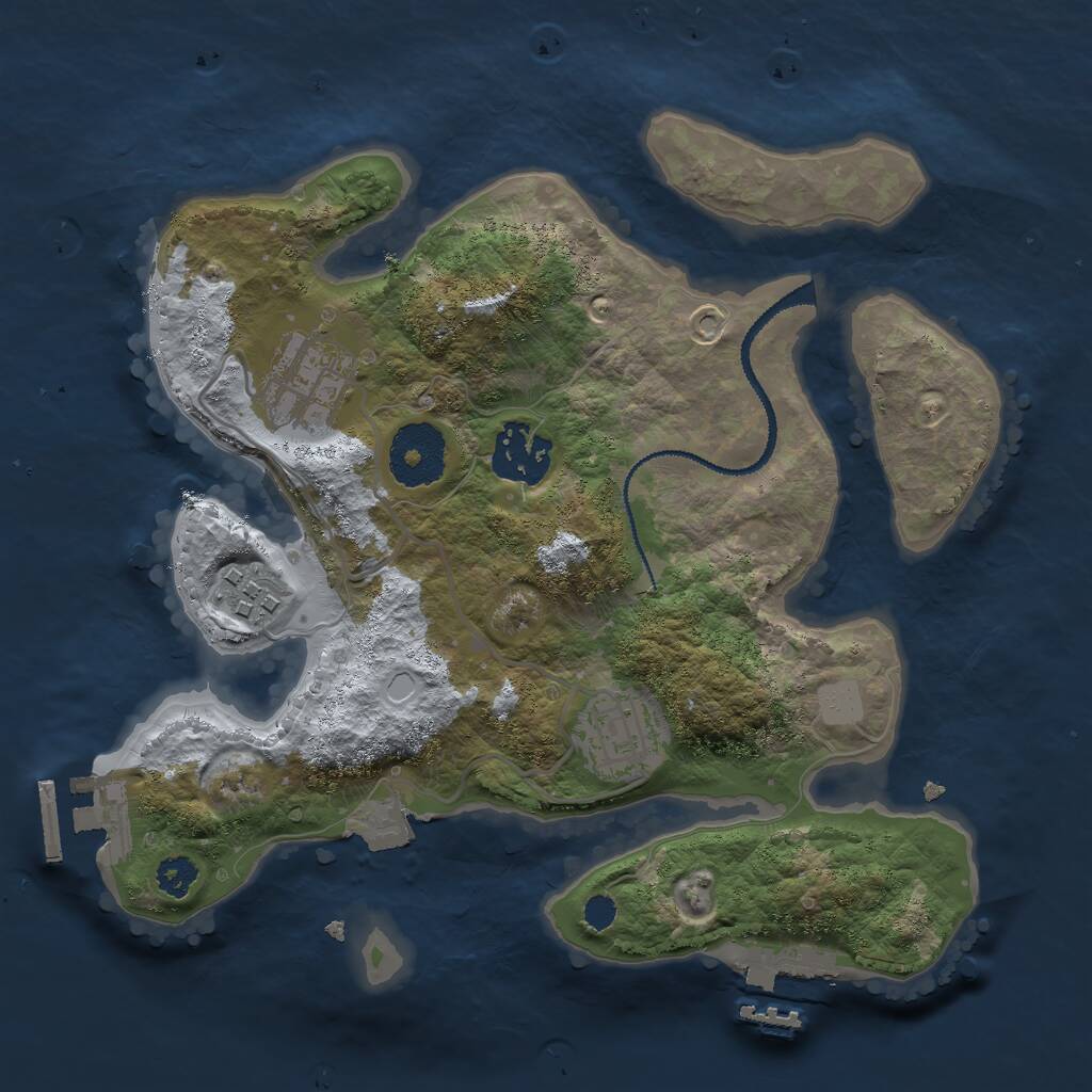 Rust Map: Procedural Map, Size: 2700, Seed: 1712865971, 7 Monuments