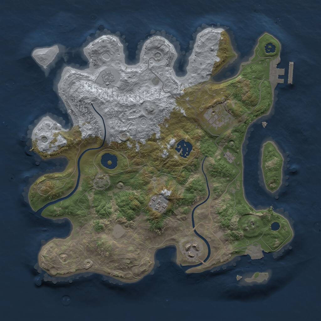 Rust Map: Procedural Map, Size: 2950, Seed: 648252, 9 Monuments