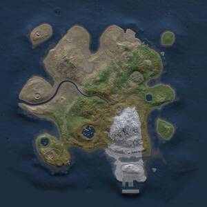 Thumbnail Rust Map: Procedural Map, Size: 2500, Seed: 1693617627, 5 Monuments