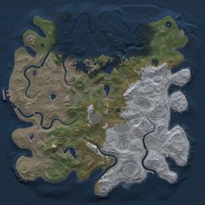 Thumbnail Rust Map: Procedural Map, Size: 4500, Seed: 37335, 15 Monuments