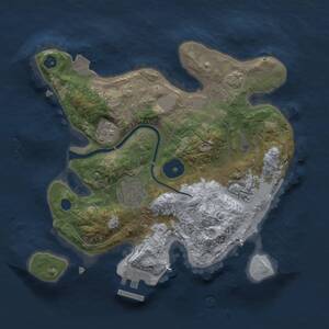 Thumbnail Rust Map: Procedural Map, Size: 2500, Seed: 668585526, 6 Monuments