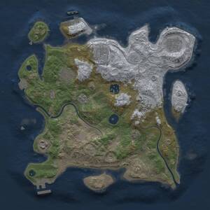 Thumbnail Rust Map: Procedural Map, Size: 3200, Seed: 545908741, 13 Monuments