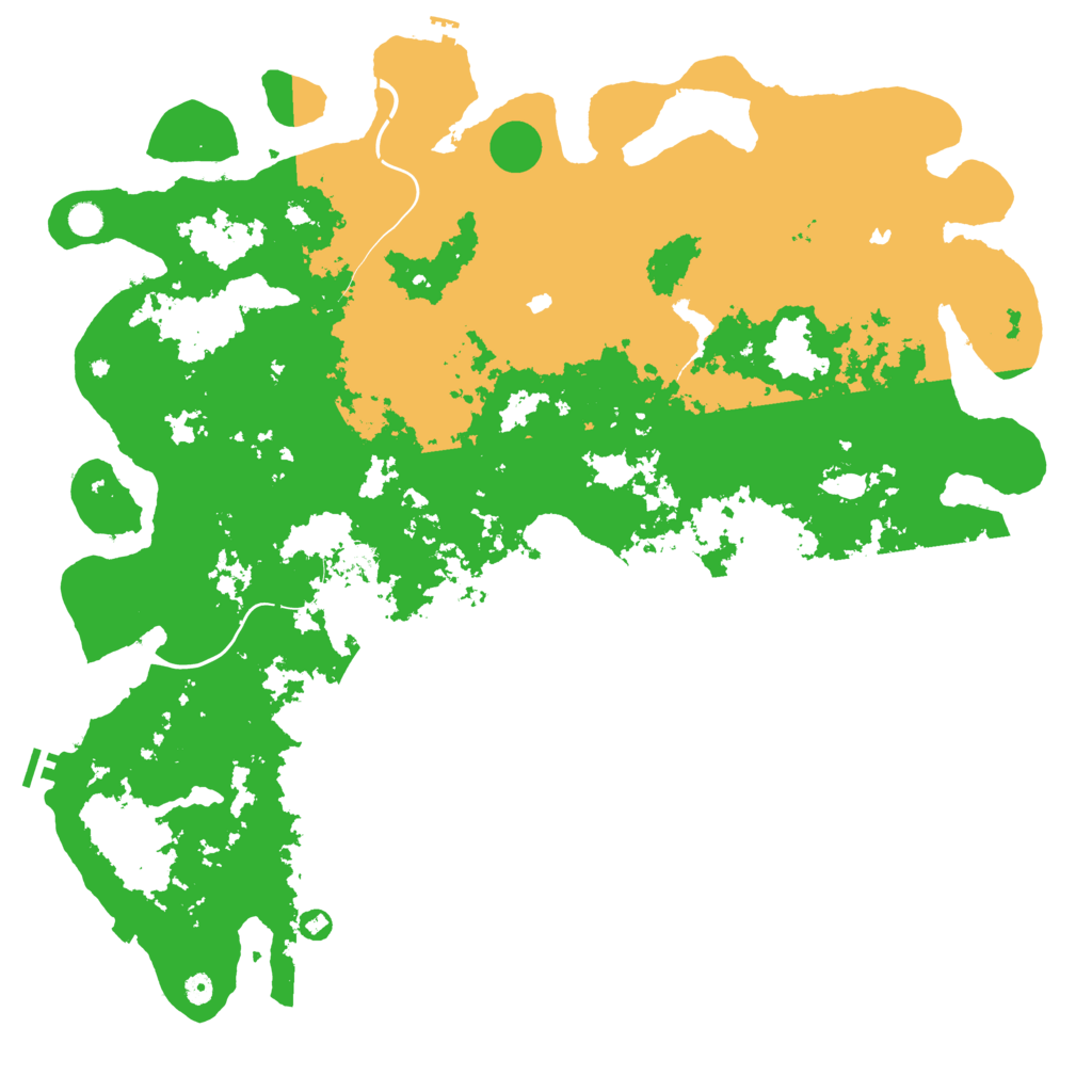 Biome Rust Map: Procedural Map, Size: 5555, Seed: 50000