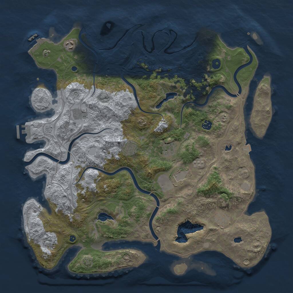 Rust Map: Procedural Map, Size: 4500, Seed: 276370566, 15 Monuments