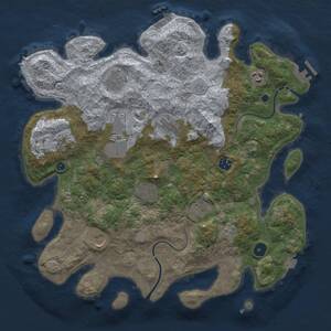 Thumbnail Rust Map: Procedural Map, Size: 3850, Seed: 17762077, 16 Monuments